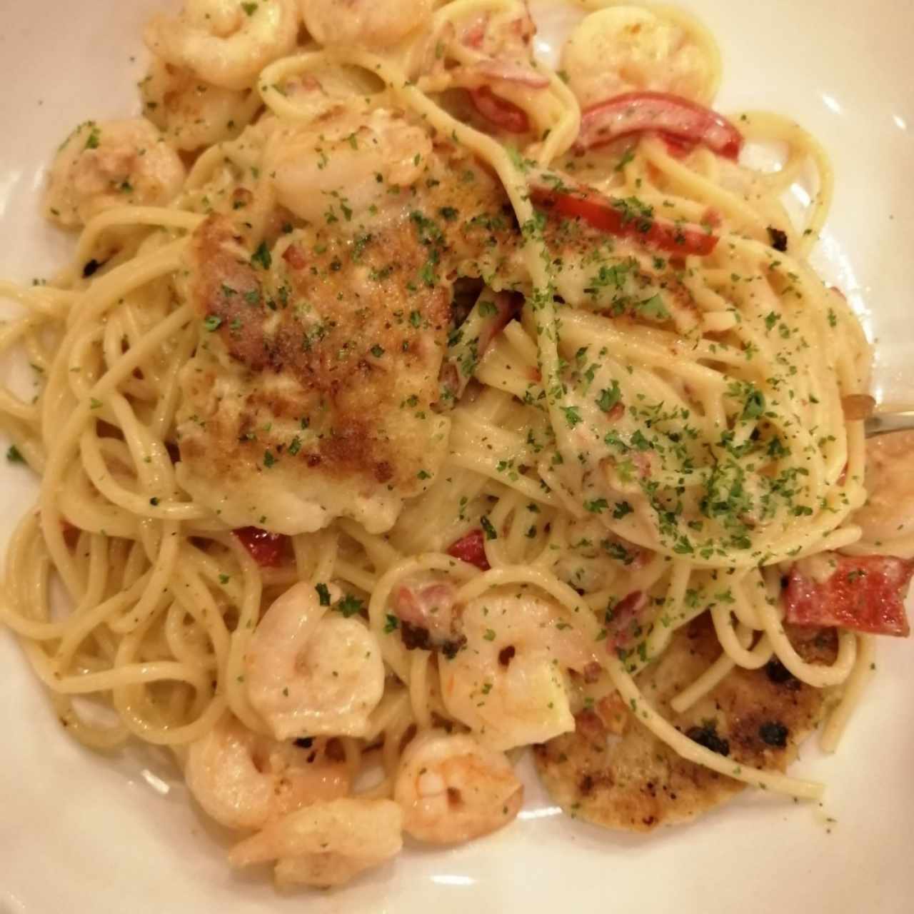 Chiken & Shrimp Carbonara