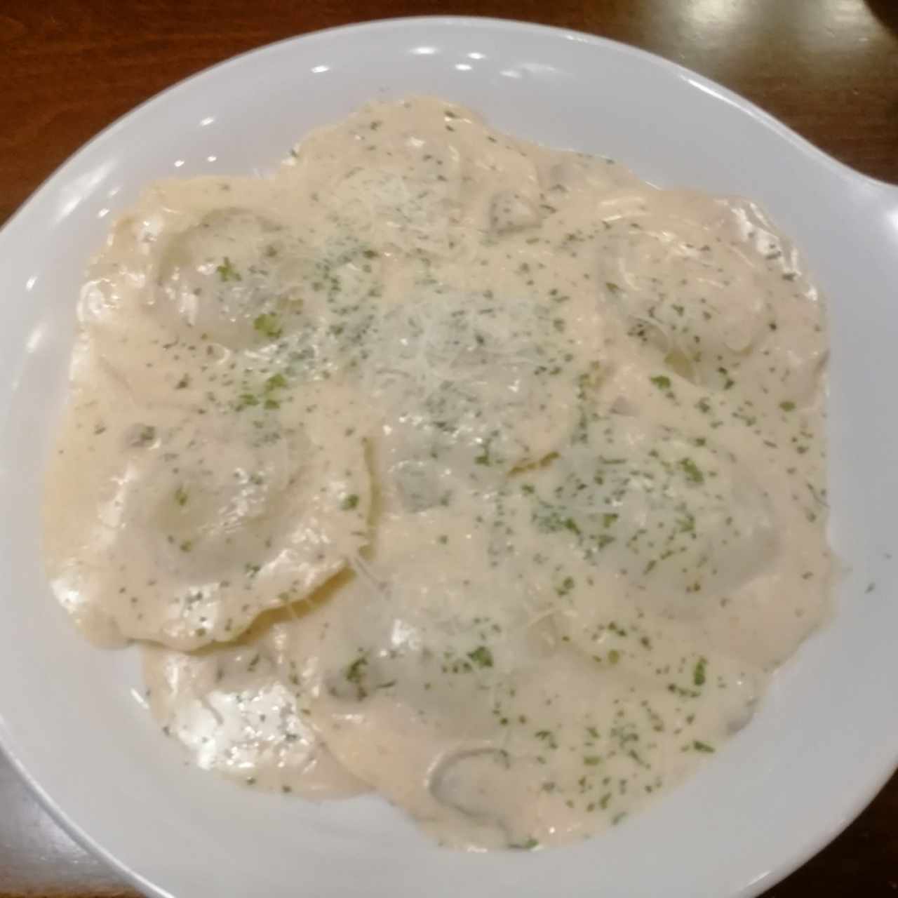 Ravioli relleno de hongos