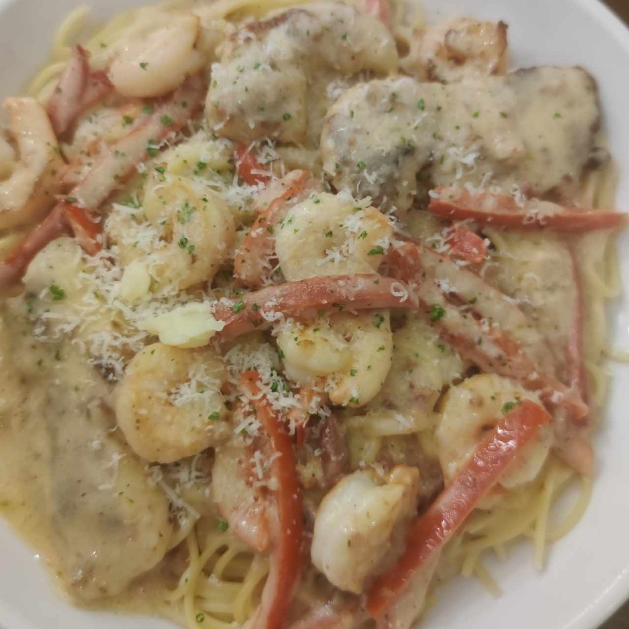 Chiken & Shrimp Carbonara