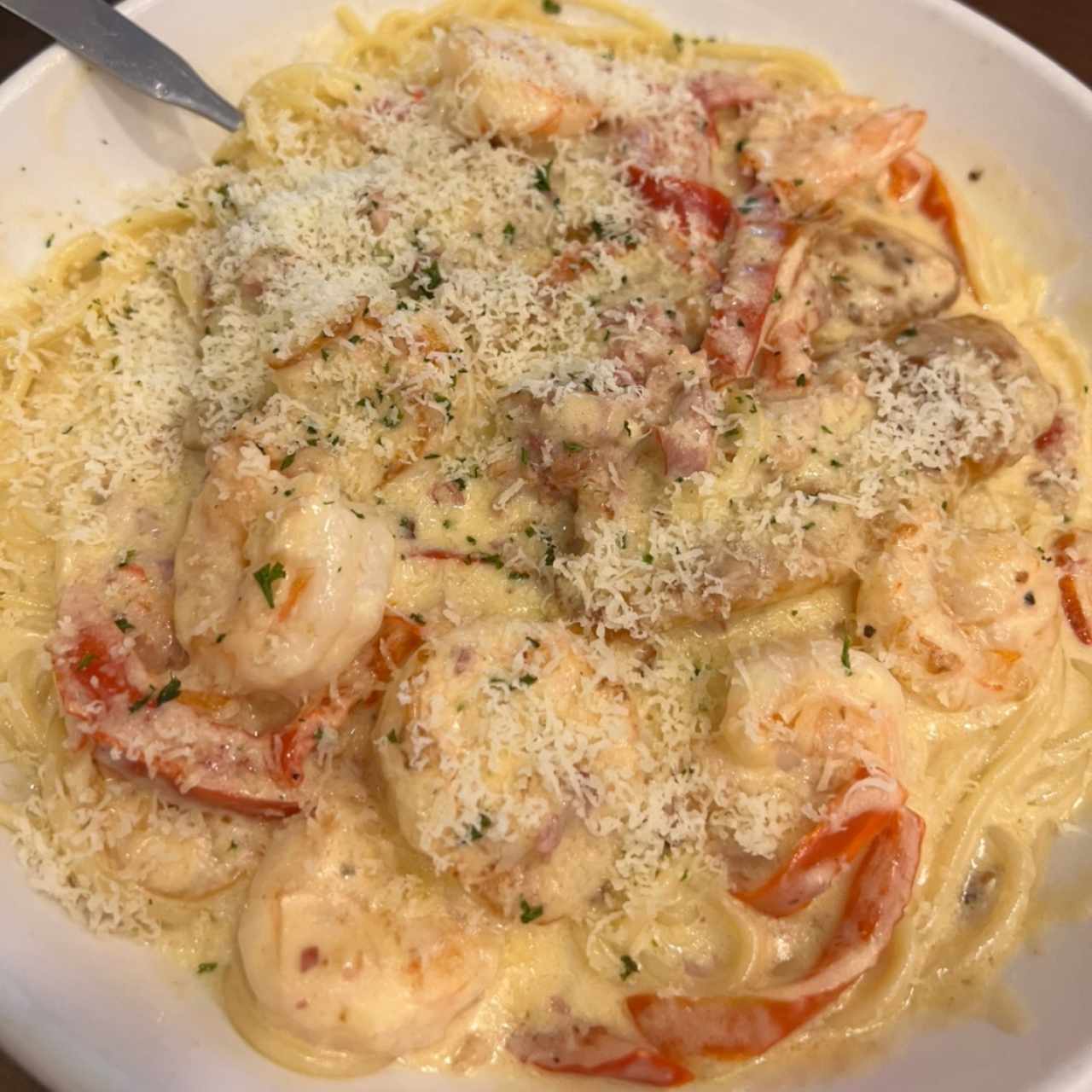 Chiken & Shrimp Carbonara