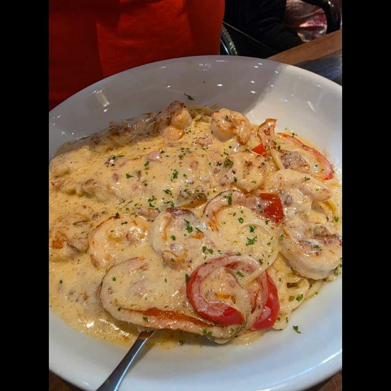 Classic Entreés - Chicken & Shrimp Carbonara