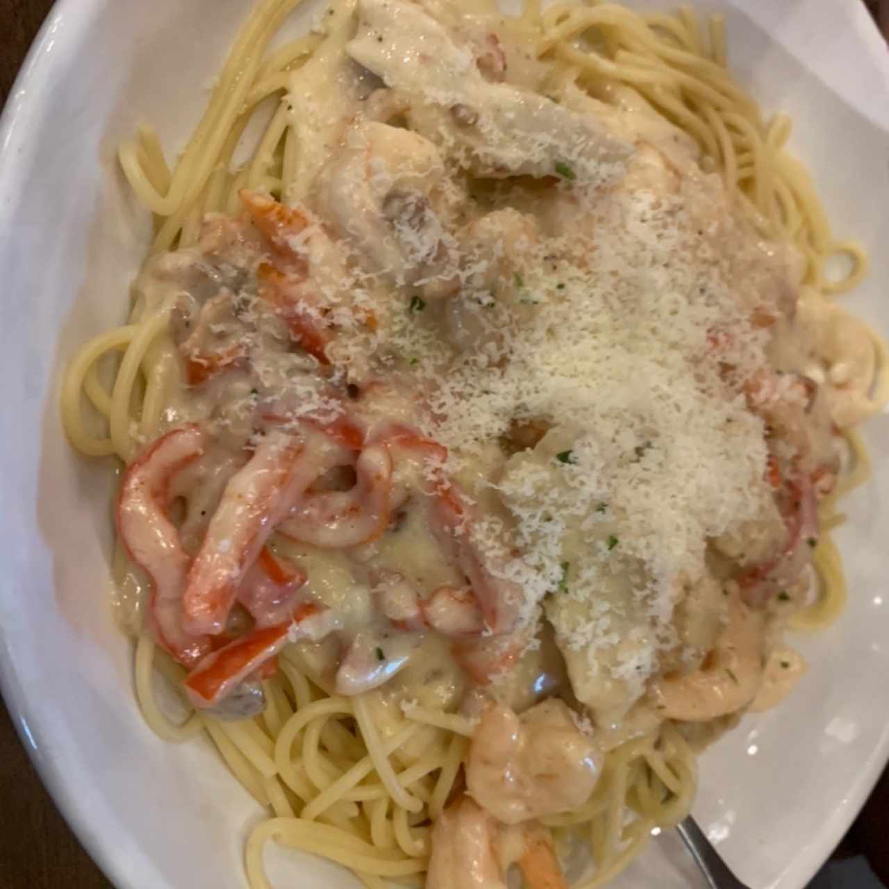 Chiken & Shrimp Carbonara