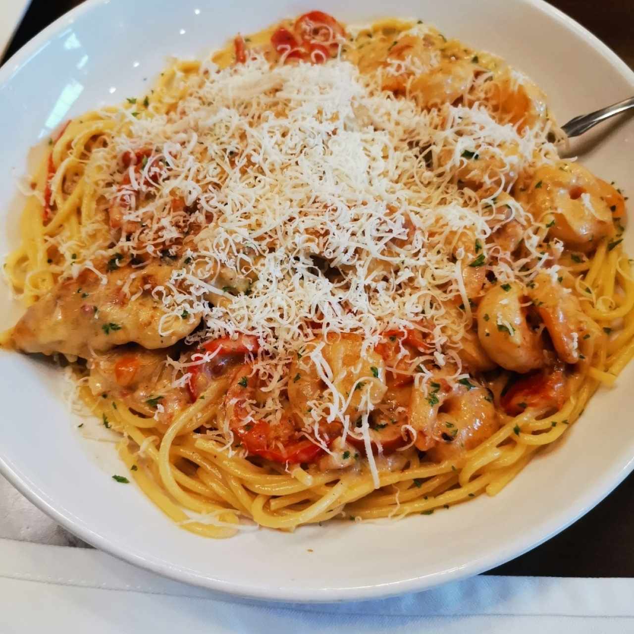 Chicken & Shrimp carbonara