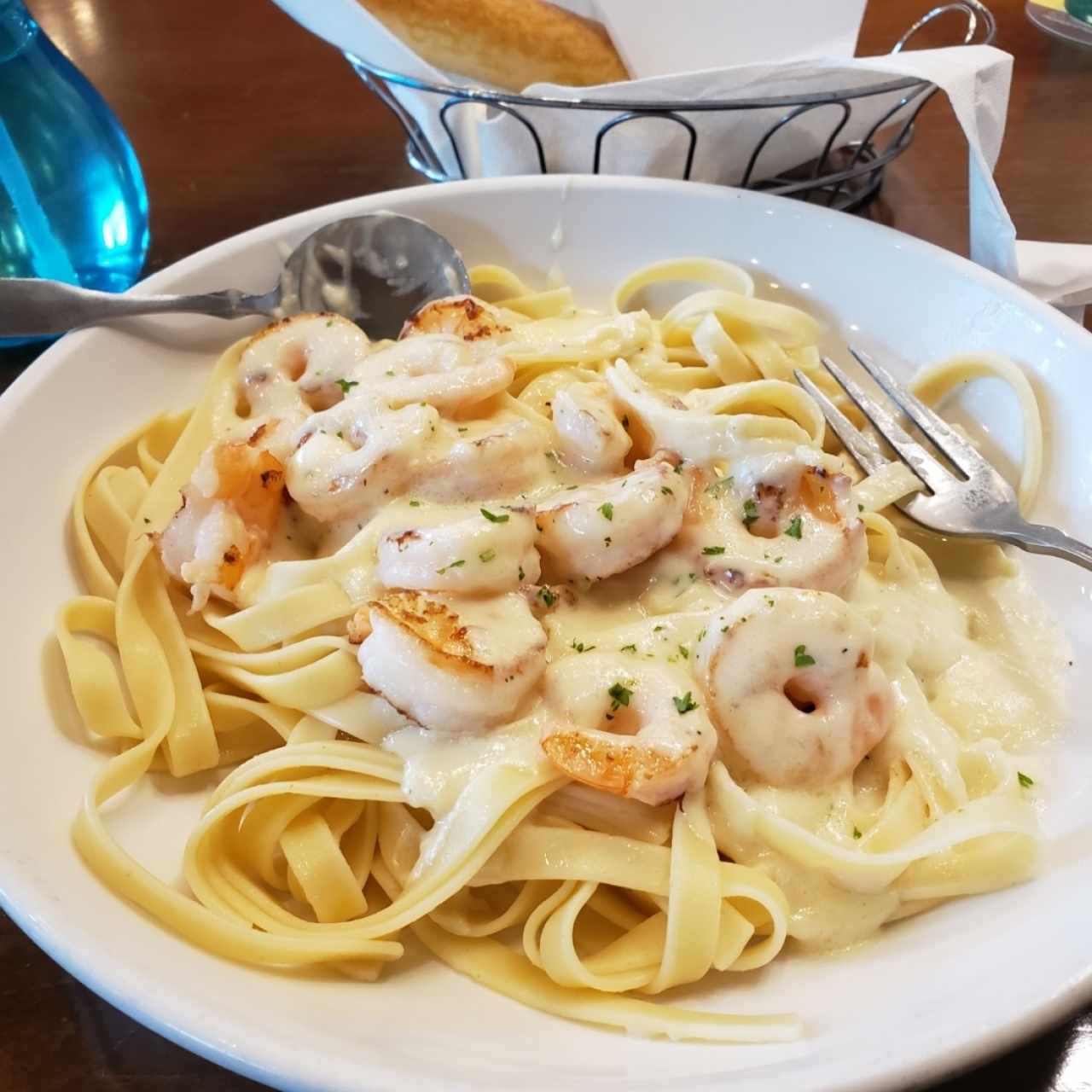 Alfredo con Camarones 🦐 