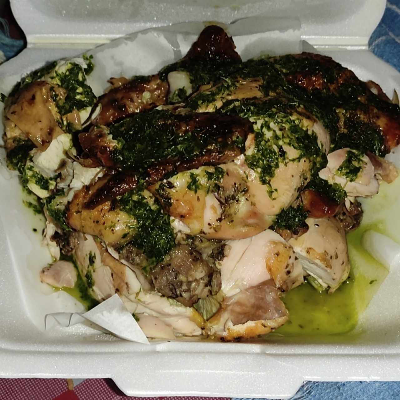 Pollo entero asado