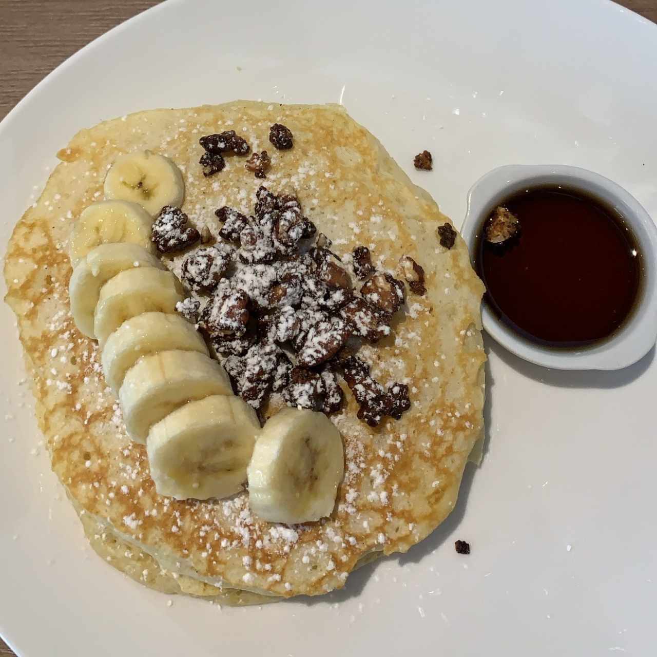 pancakes con pecan y banana