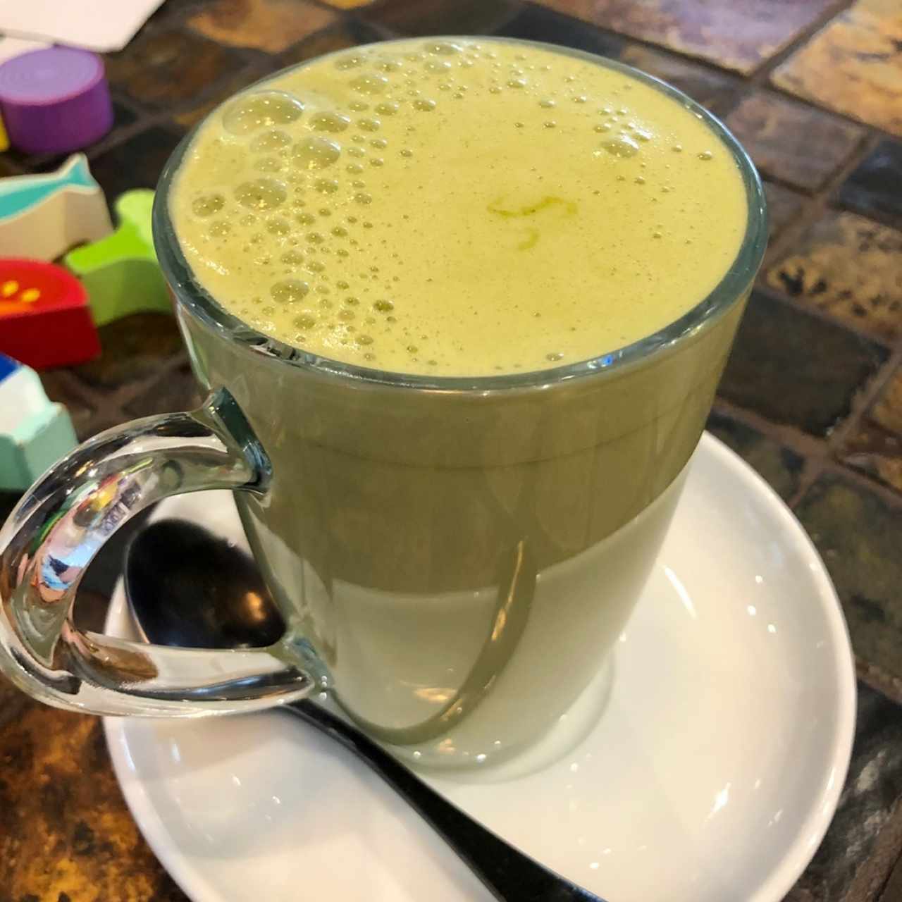 Matcha con leche de soya 