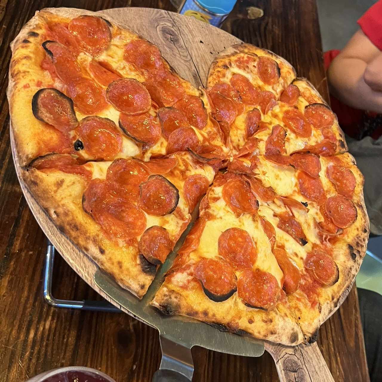 Pizza pepperoni Día de San Valentín 