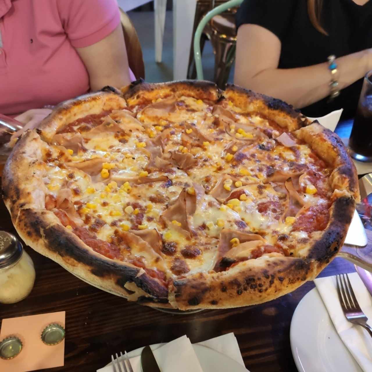 Pizza de Jamón y Maiz