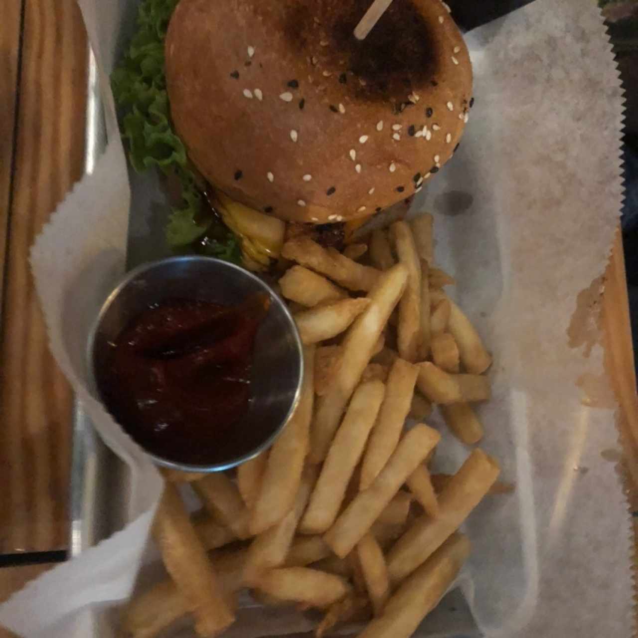 hamburguesa con papas