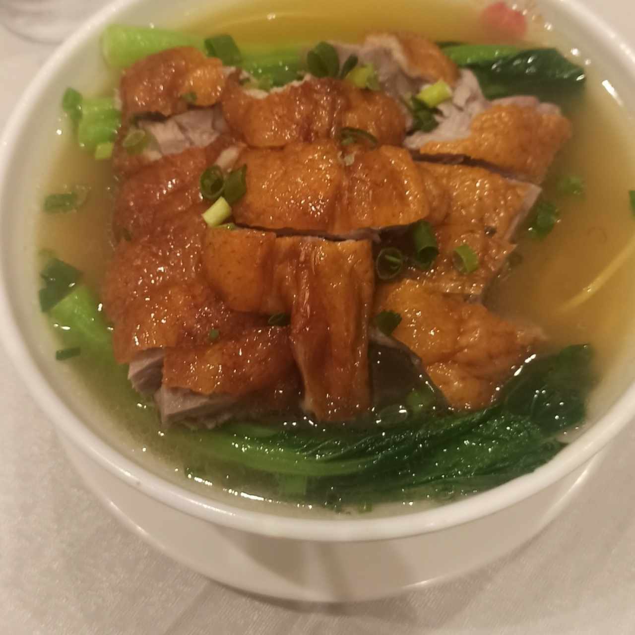 Sopa de pato asado