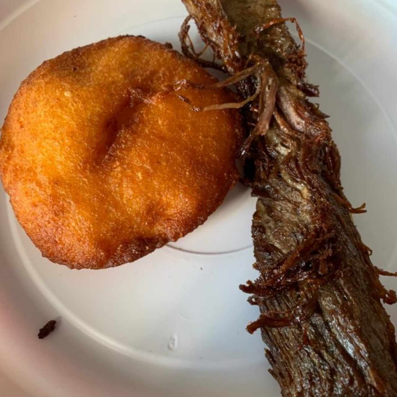 Carne Frita y torrejitas maiz