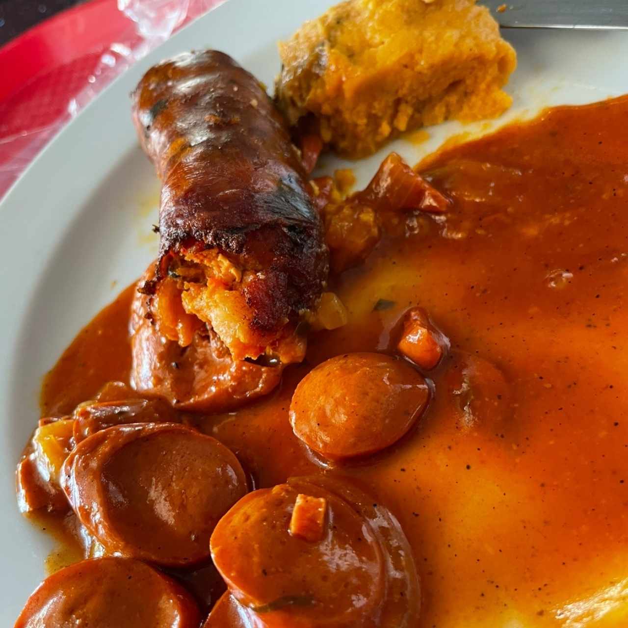 Chorizo Tableño, Salchicha