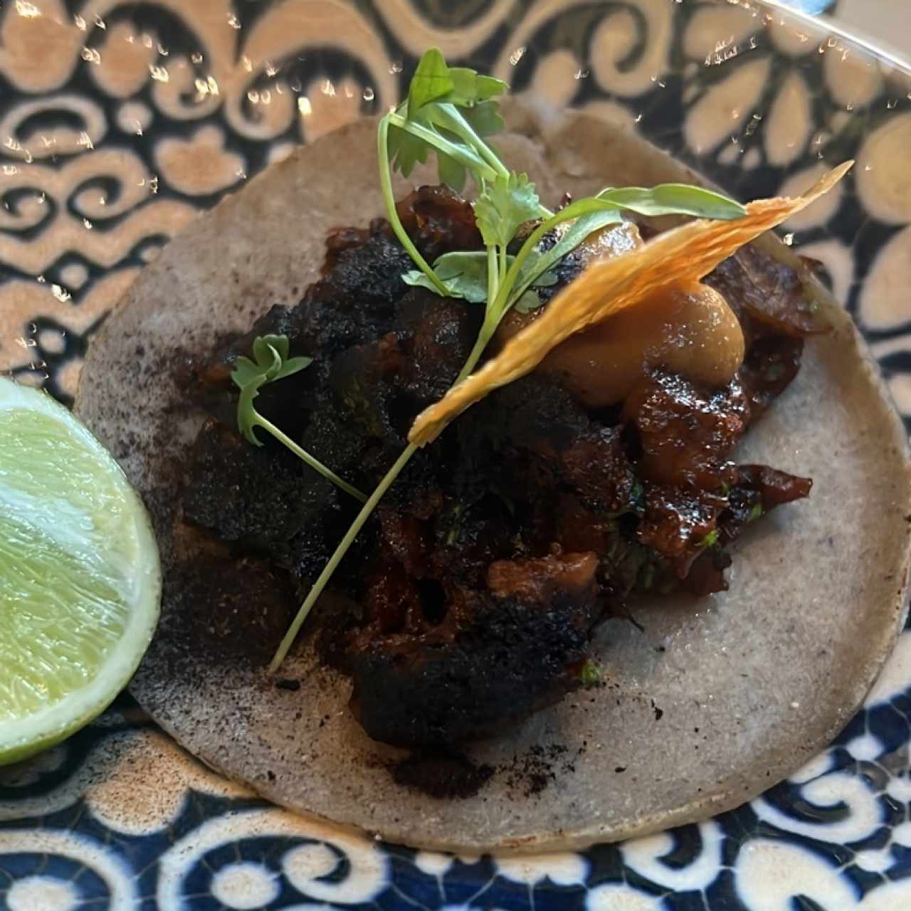 Taco de Pollo Enmolado