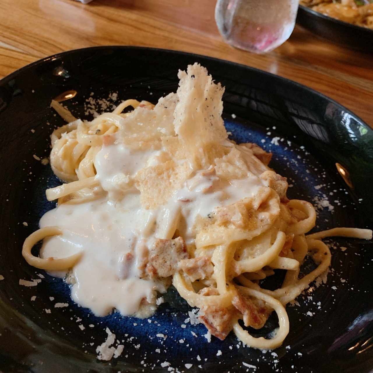 Linguini carbonara Madre estilo americano