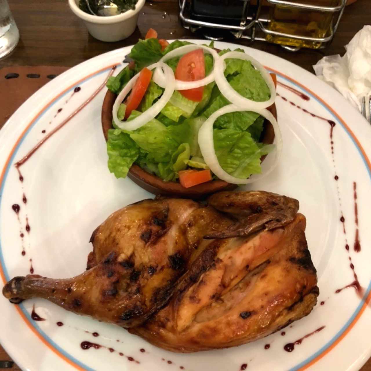 1/2 pollo al carbón