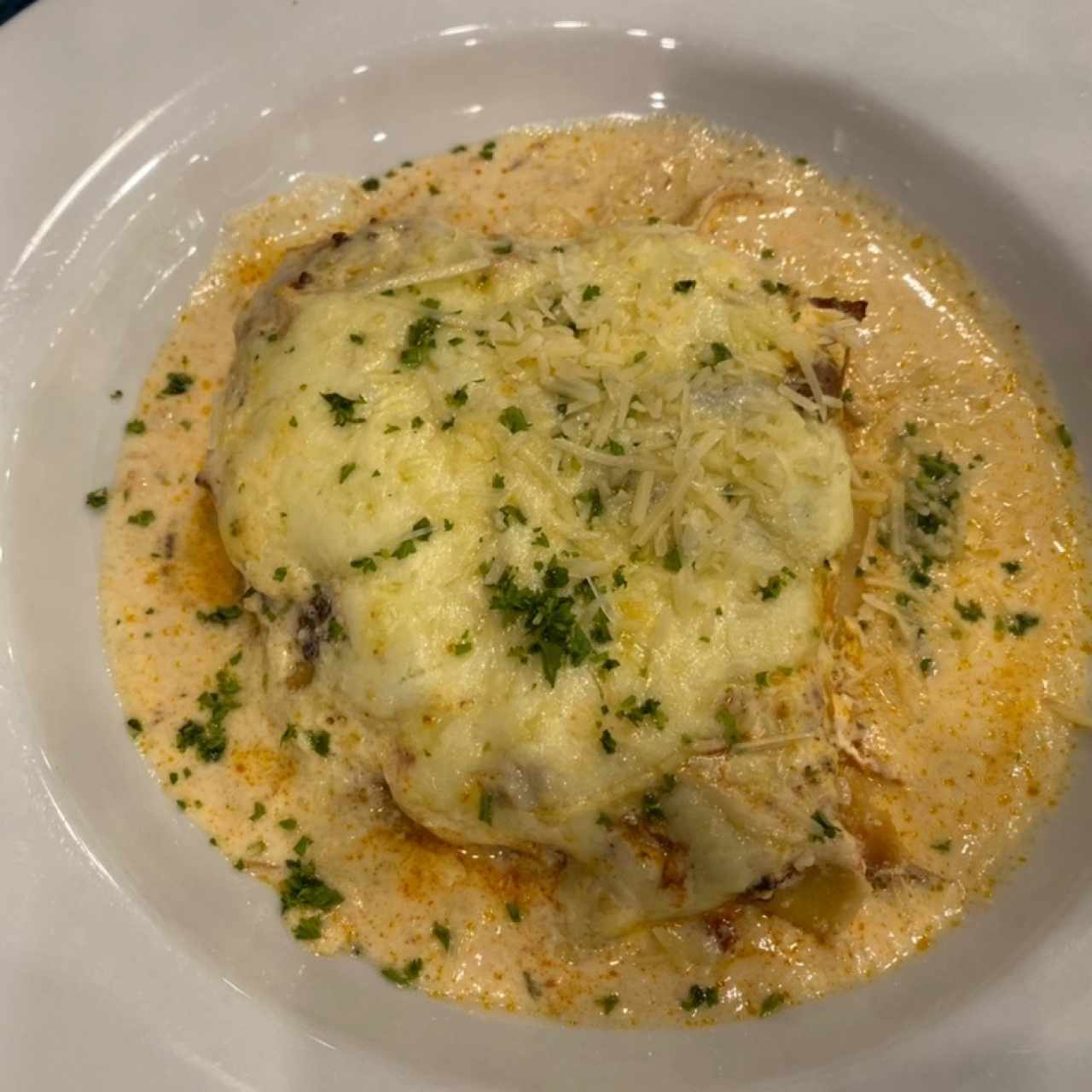 lasagna gratinada de pollo