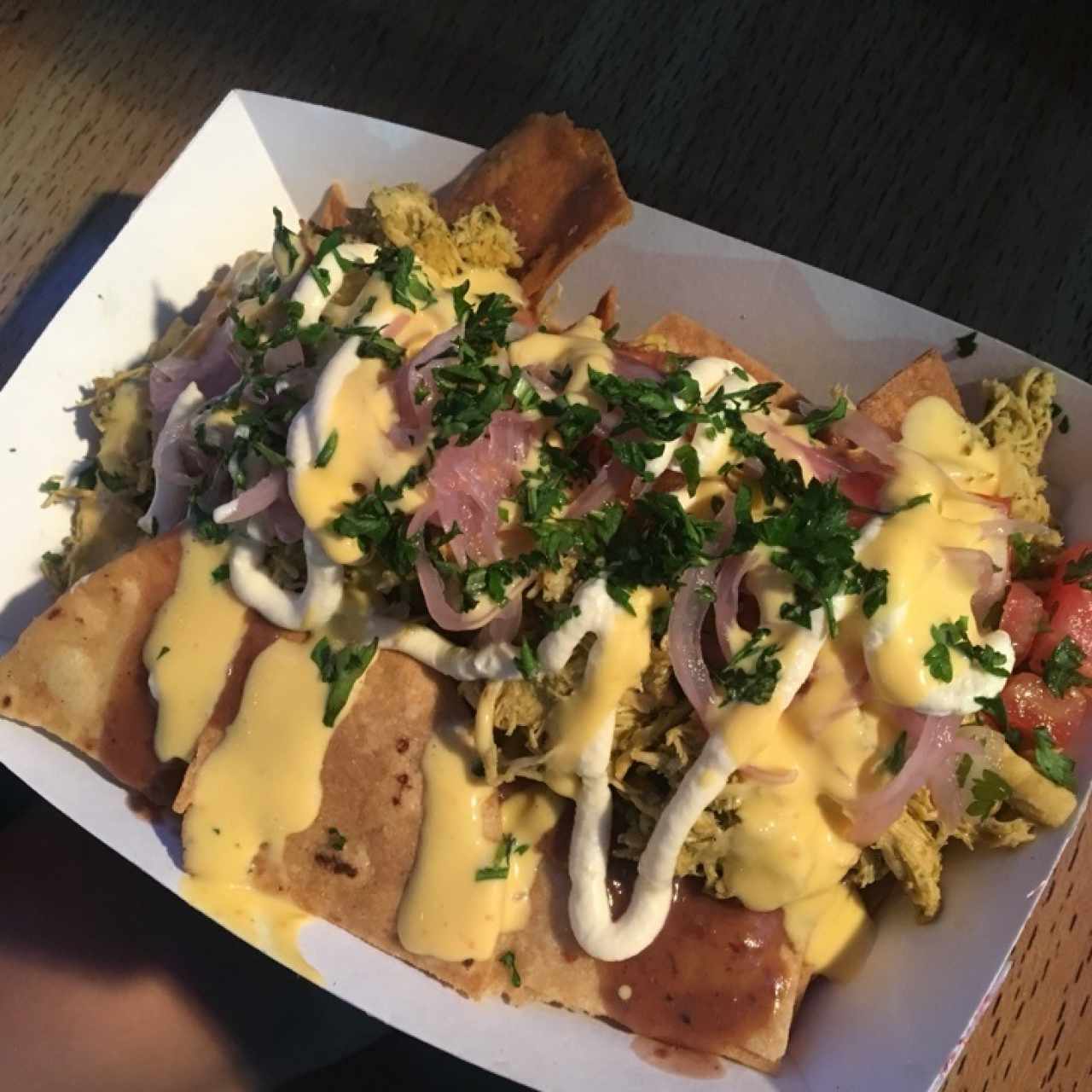 Nachos de pollo