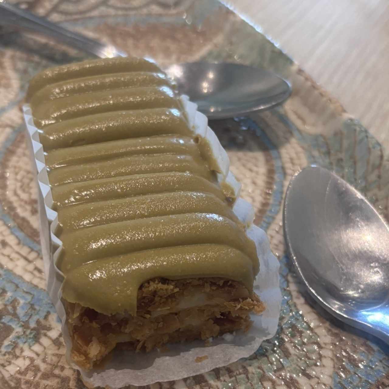 Milhojas de pistacho