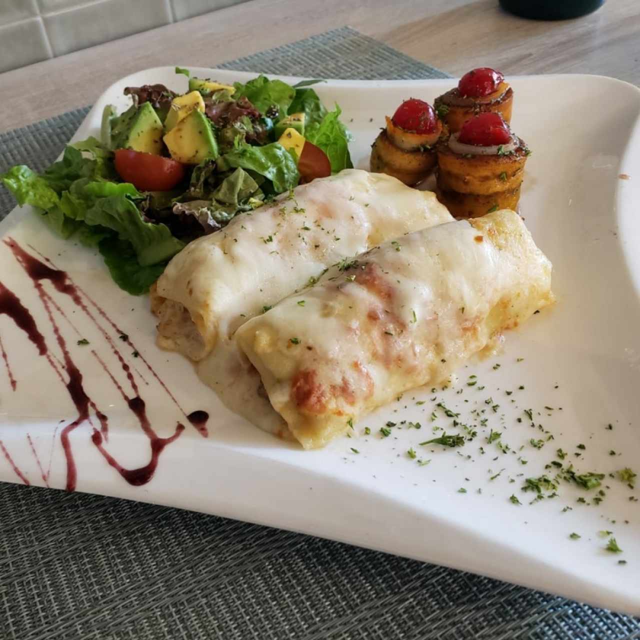 canelones de pollo