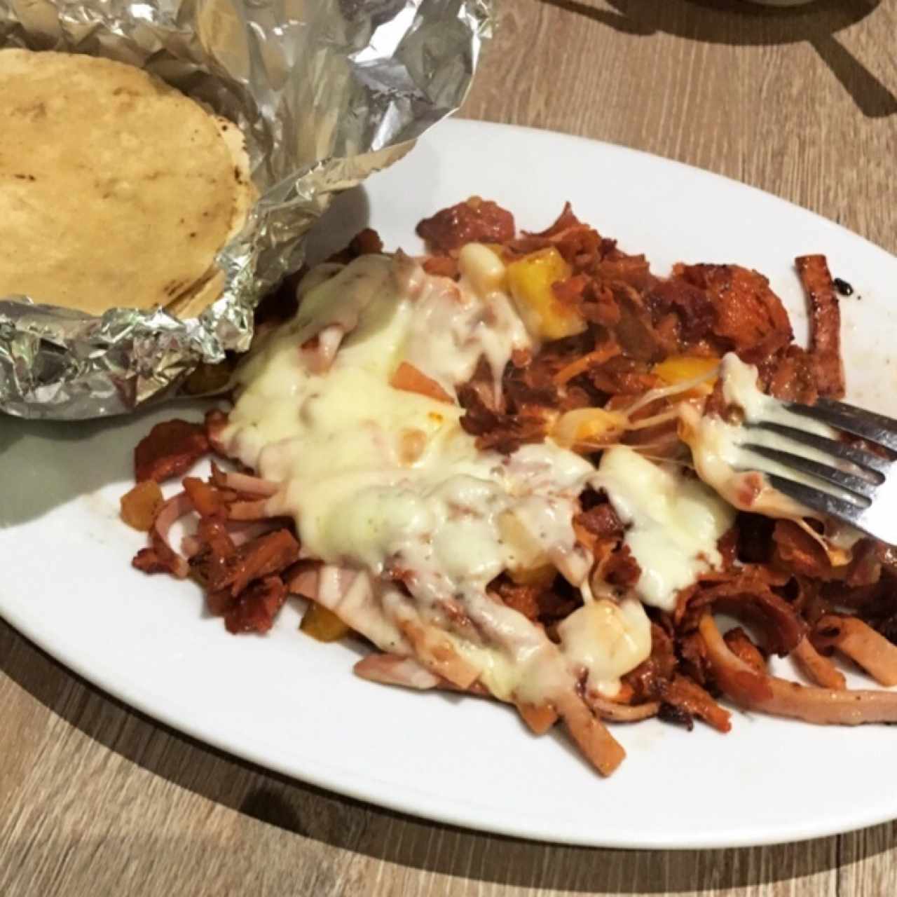 tacos al pastor con piña 