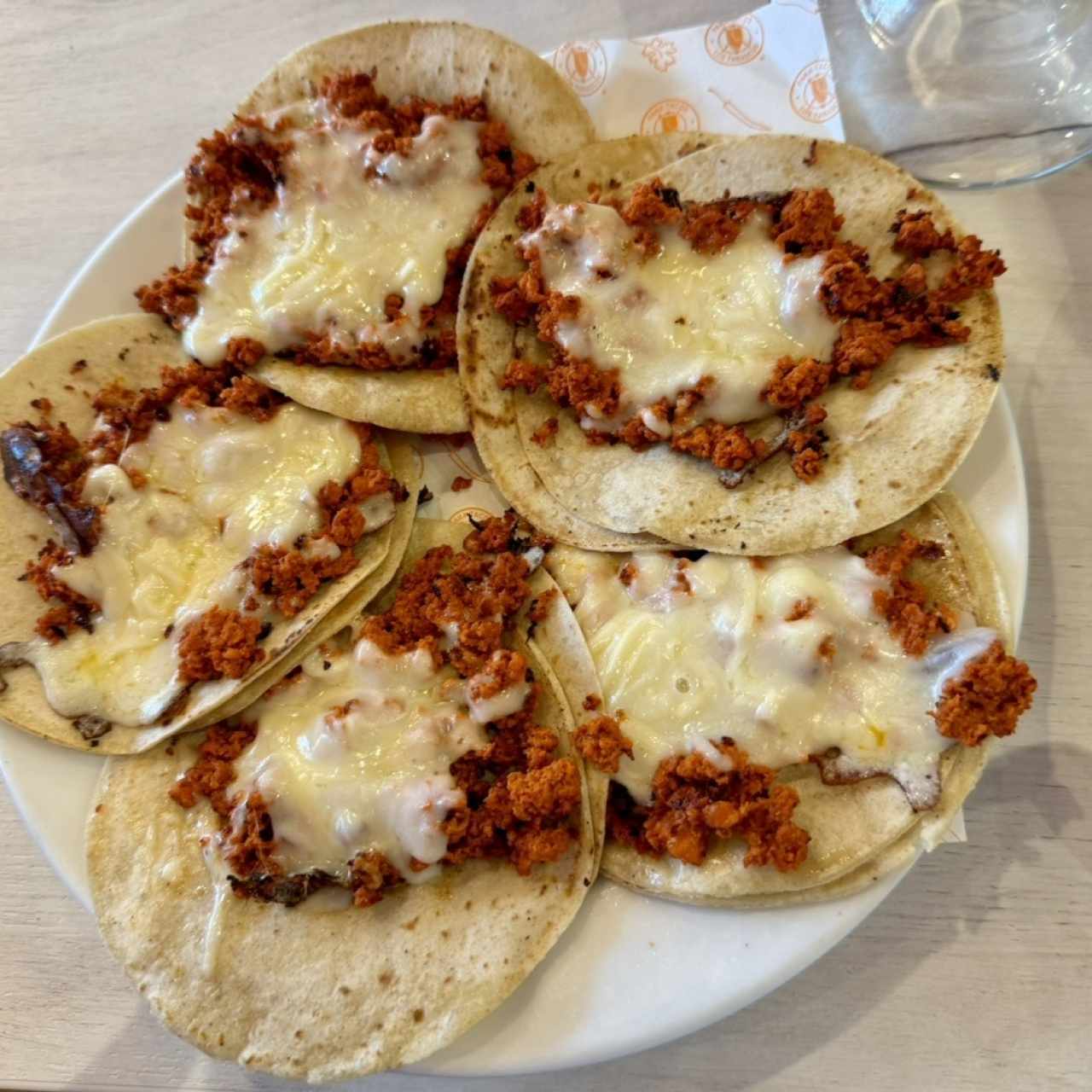 Tacos de chorizo