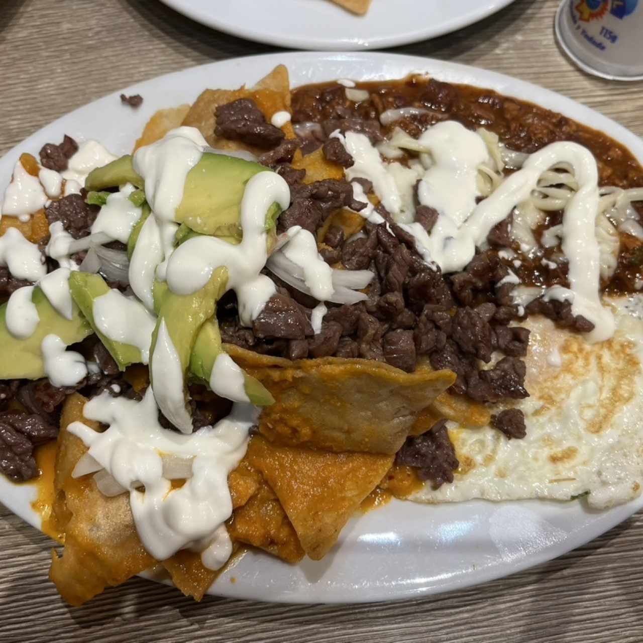 Chilaquiles con arrachera