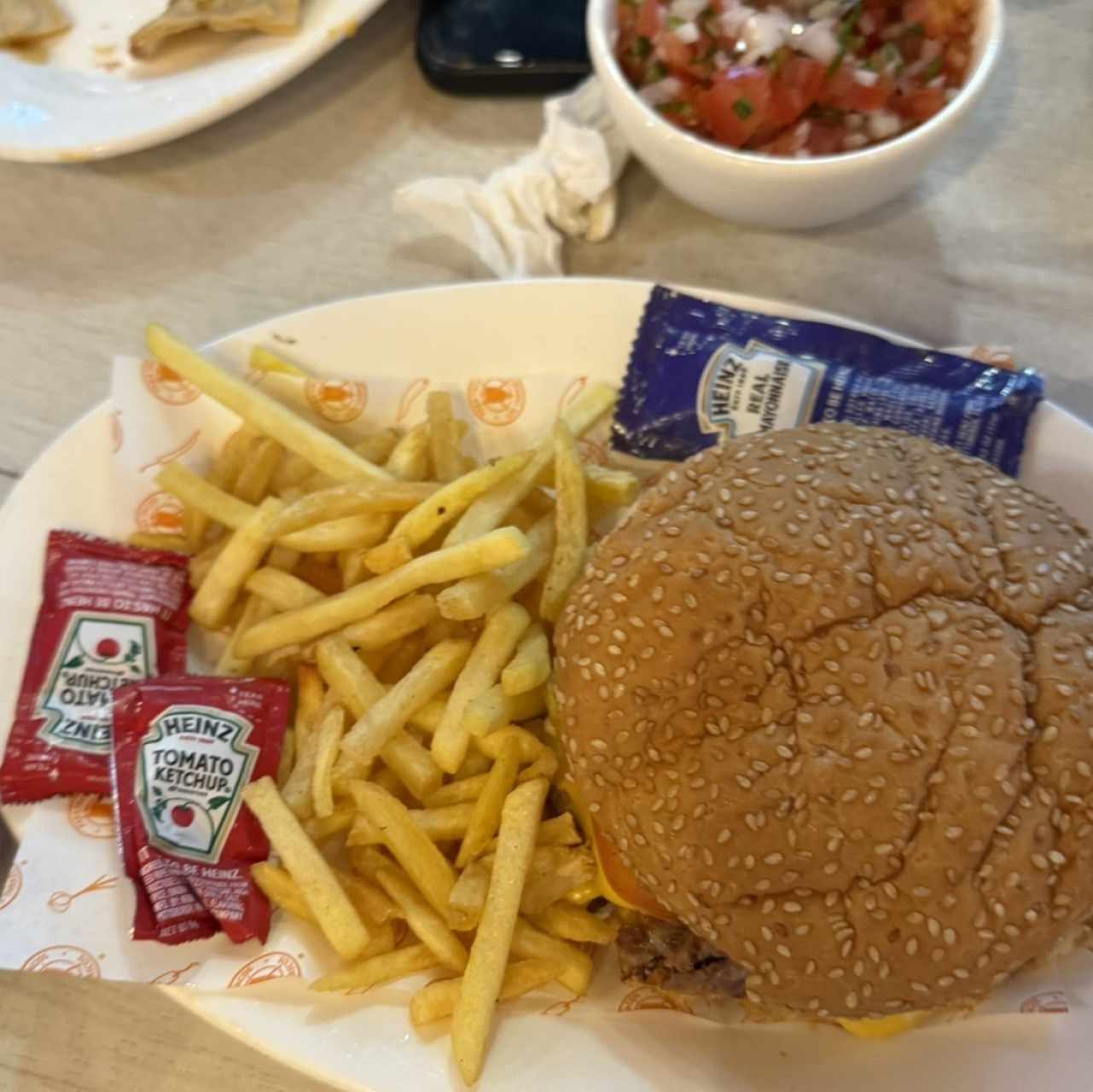Hamburguesa de carne.