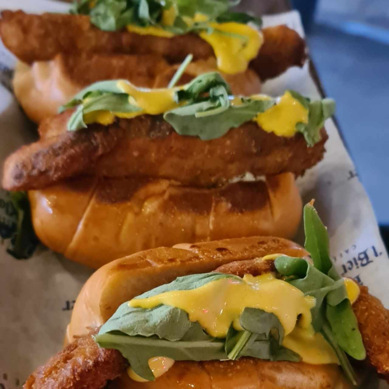 sliders de pescado