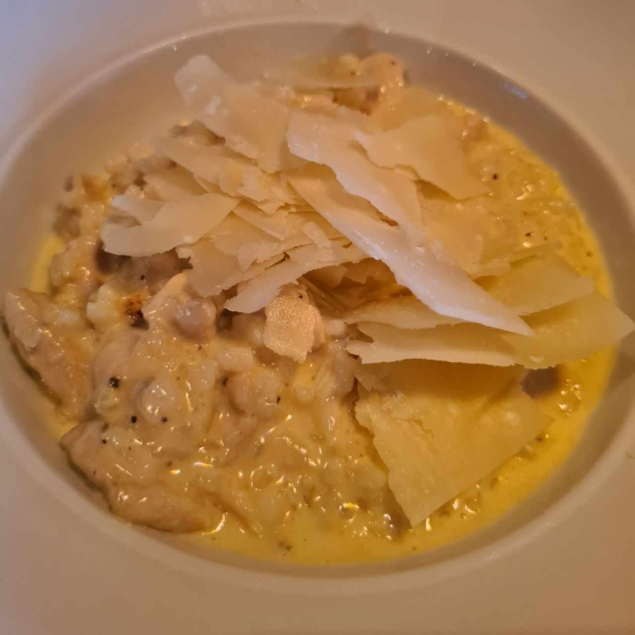 risotto de pollo y queso