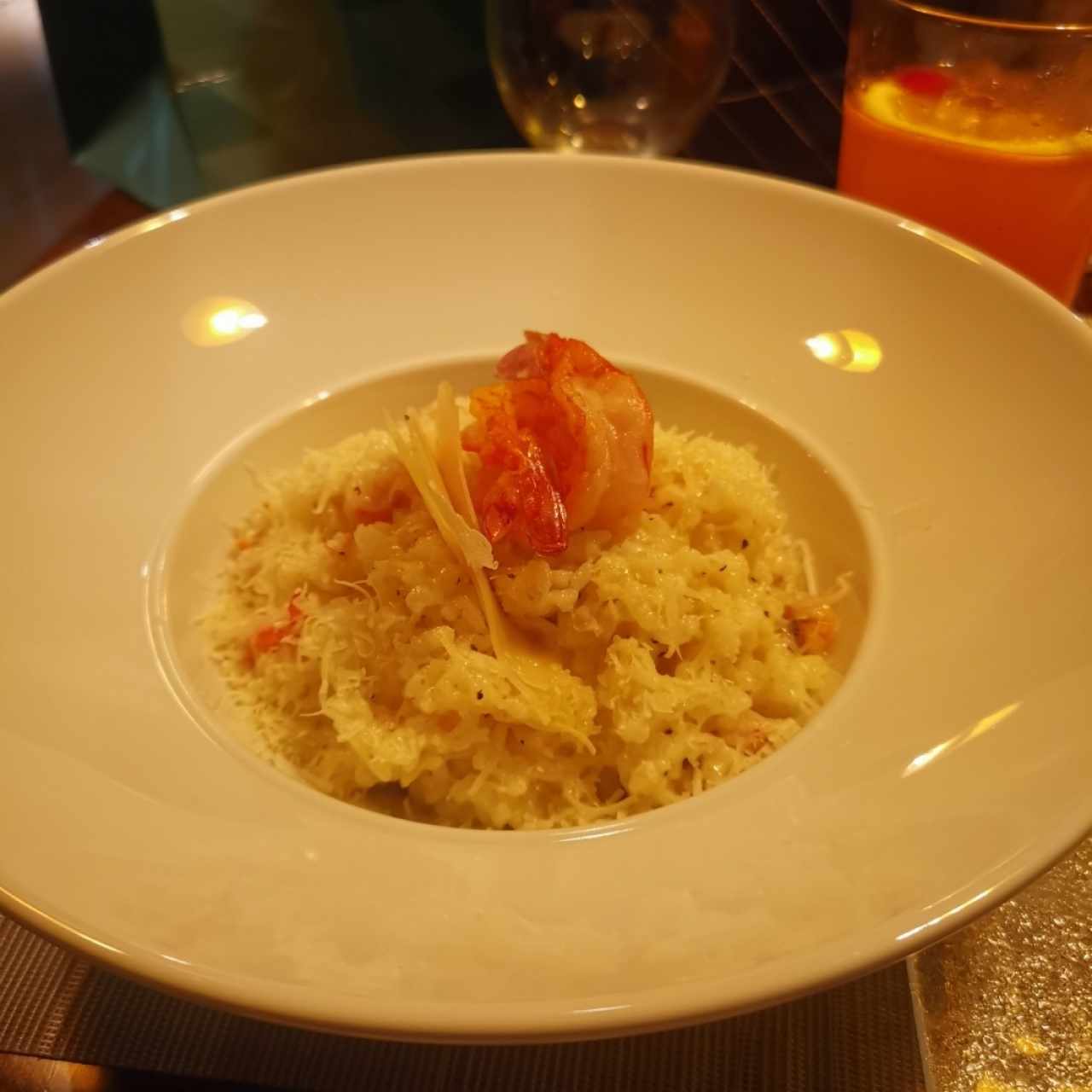 Risotto de camarones