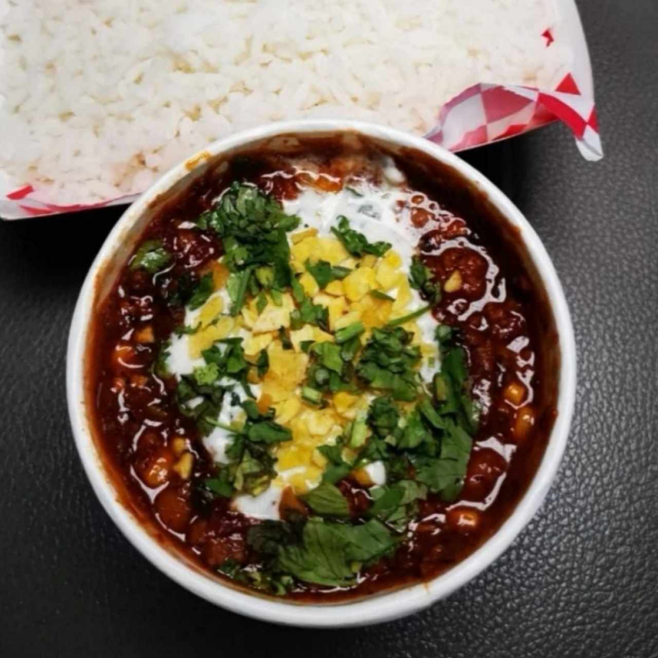 Chili con carne y arrocito