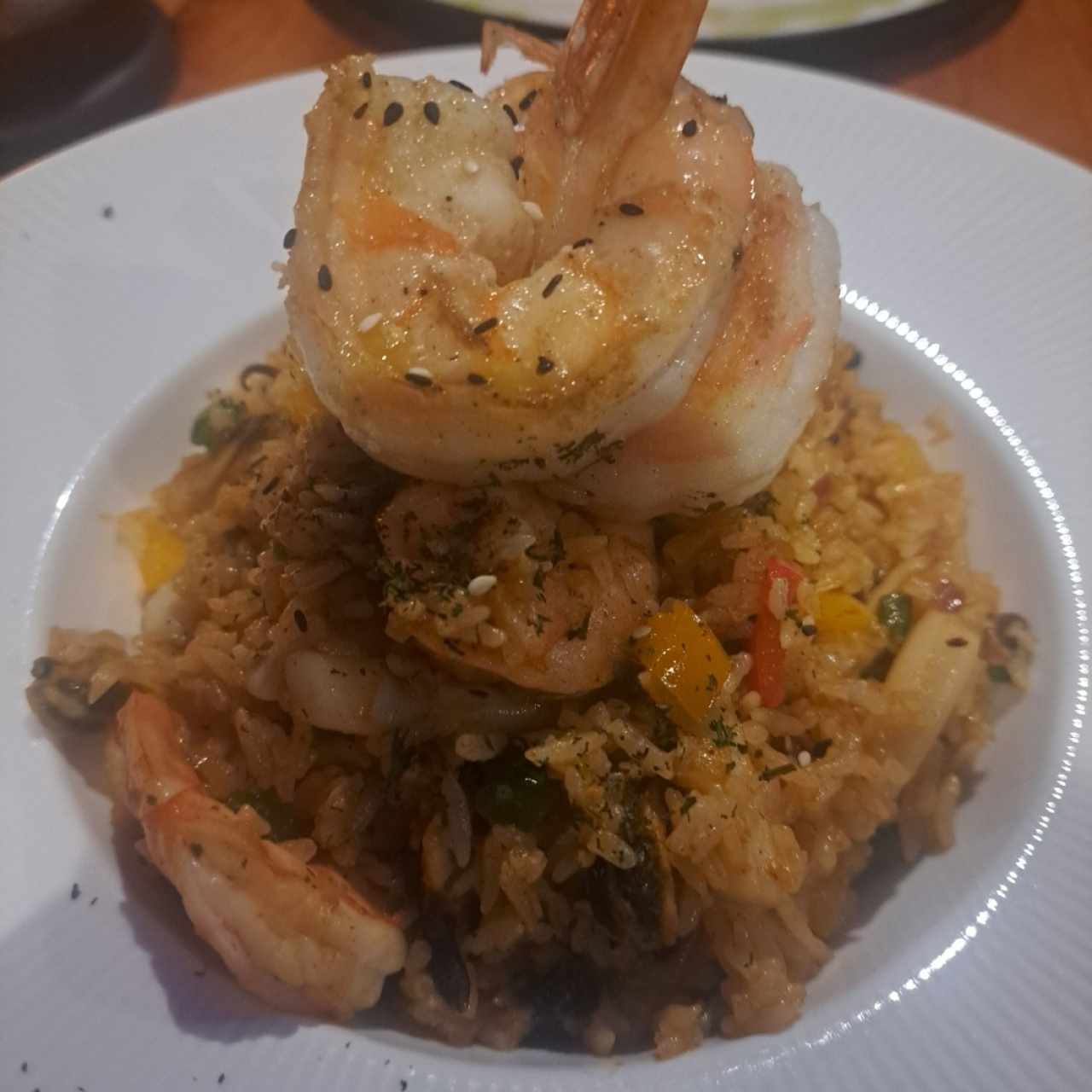 Plato Fuerte - Flamed Prawns