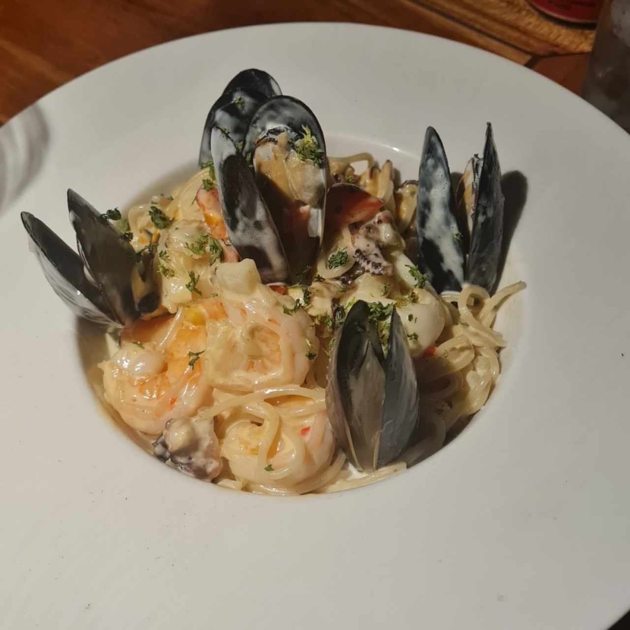 pasta con mariscos 