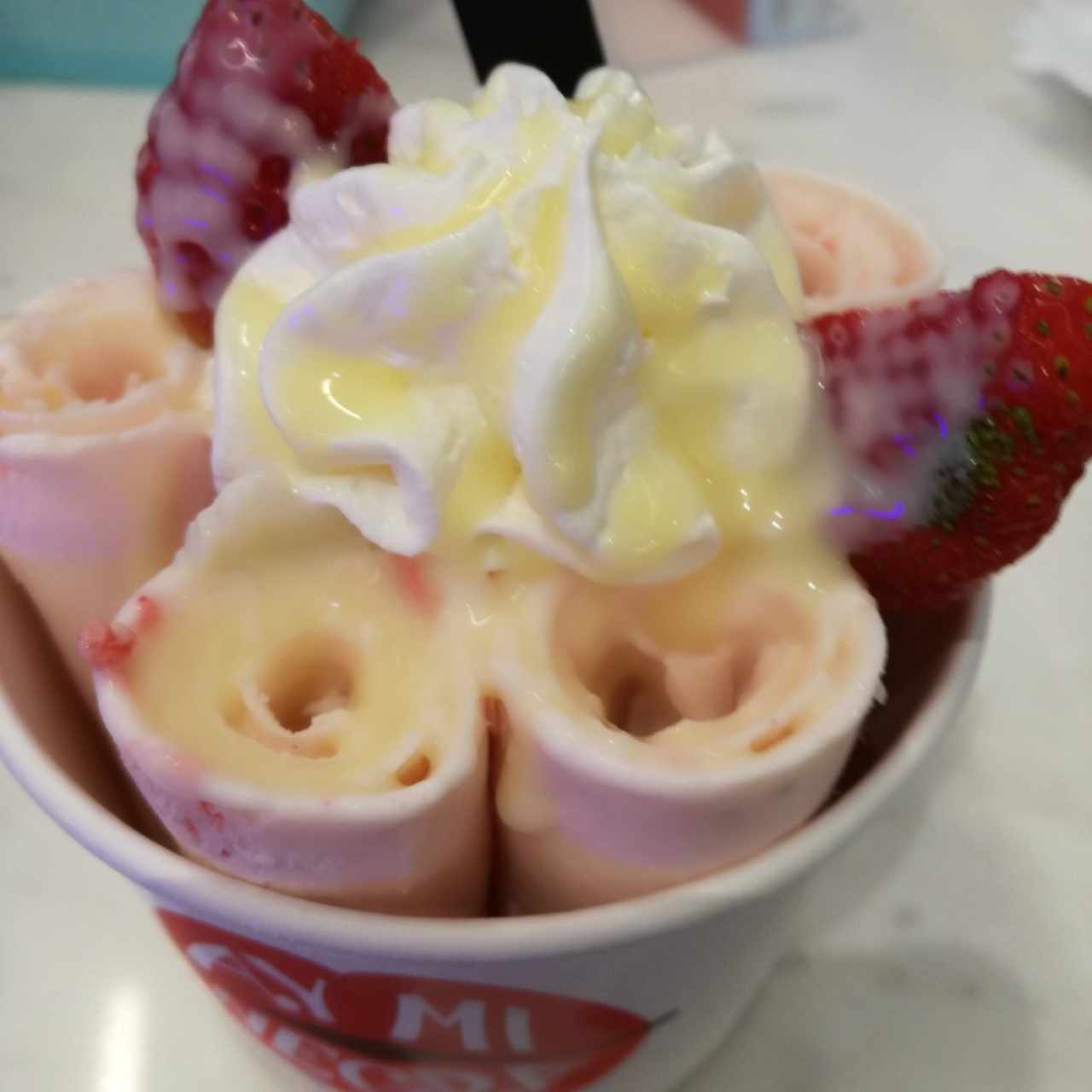 Helado de fresa