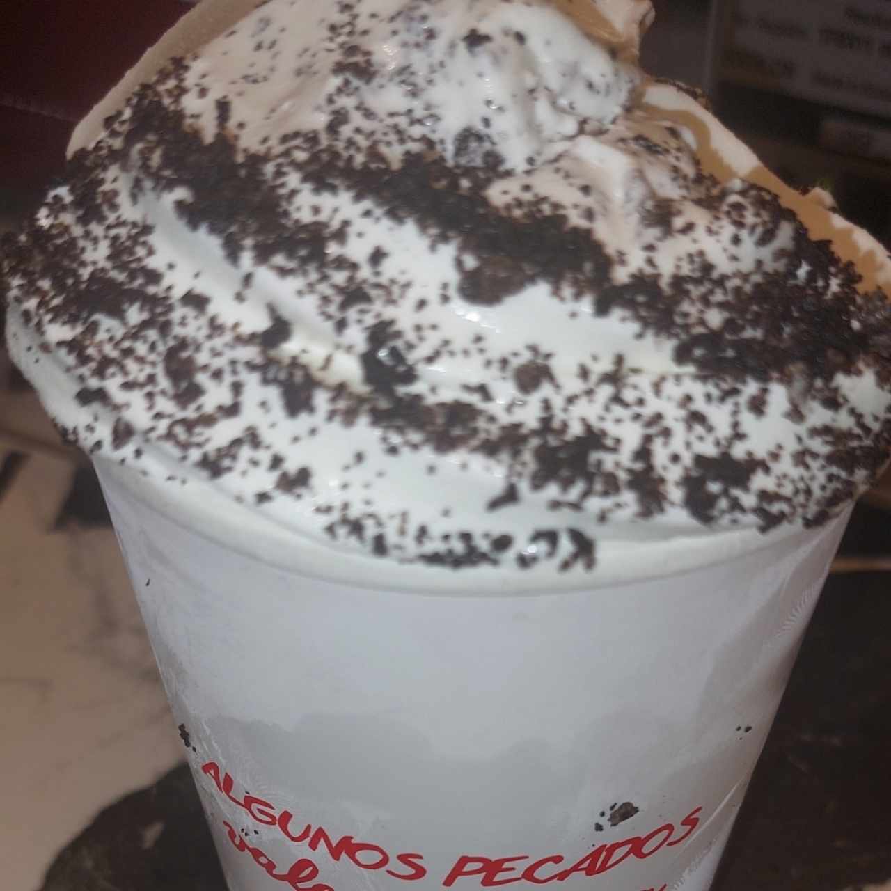 helado con oreo