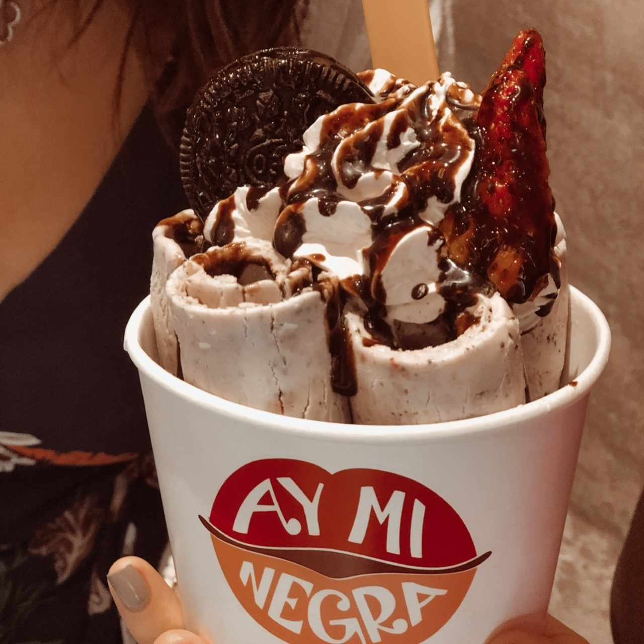 Helado de oreo