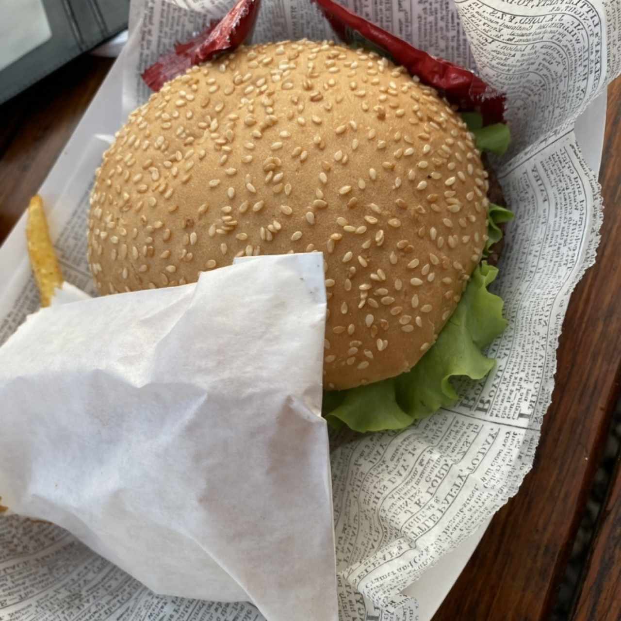 Combo - hamburguesa ranchera + papas fritas + soda