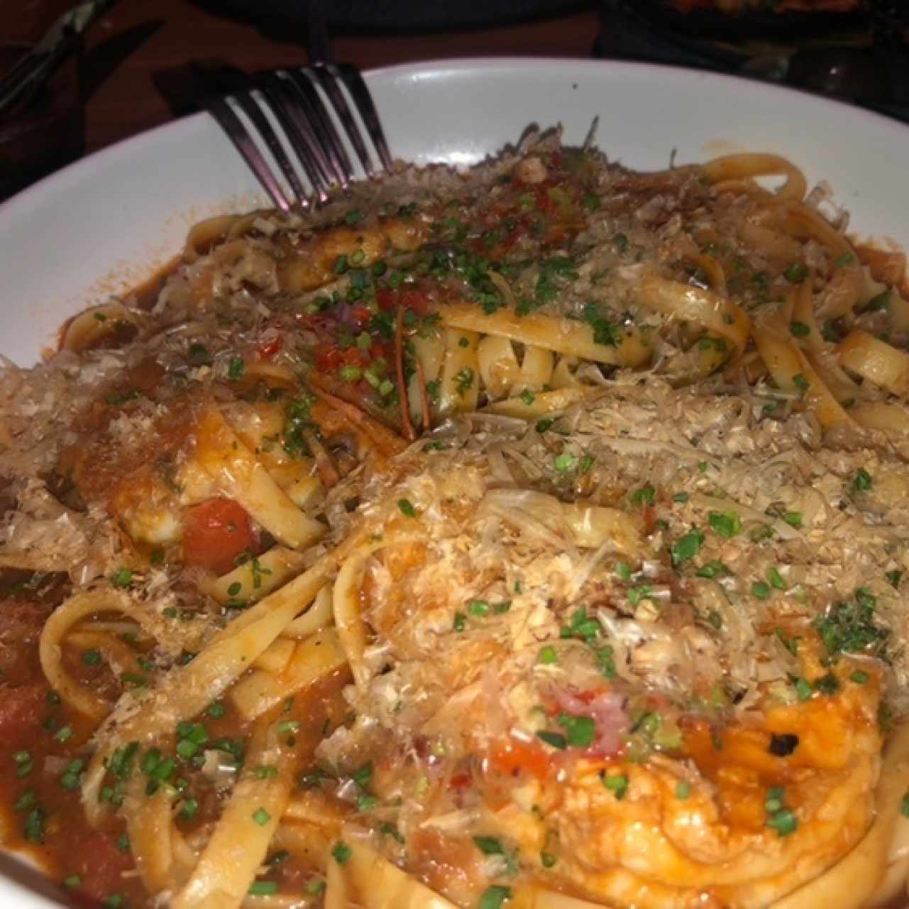 pasta con langoatinos