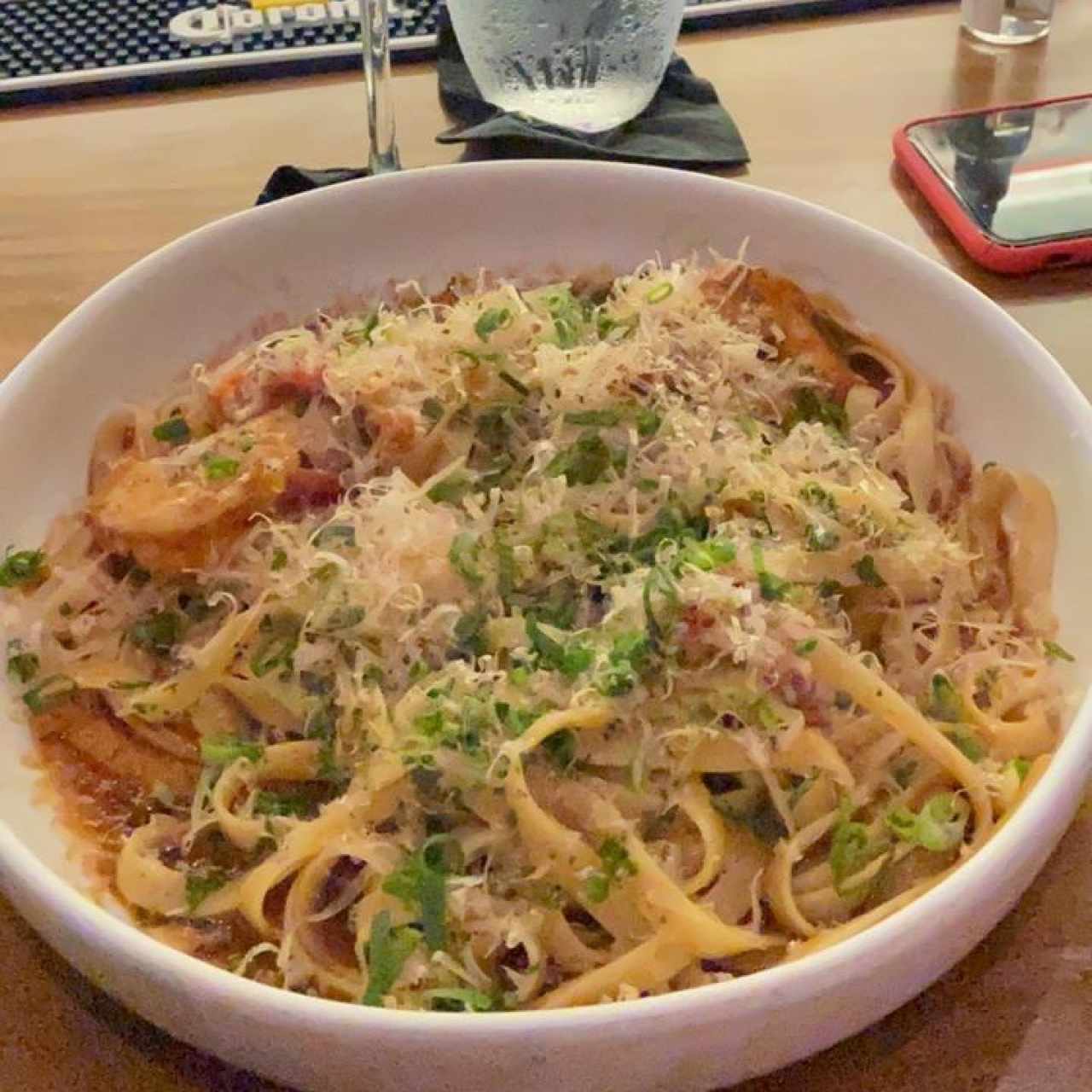 Pasta con Langonstinos en su salsa