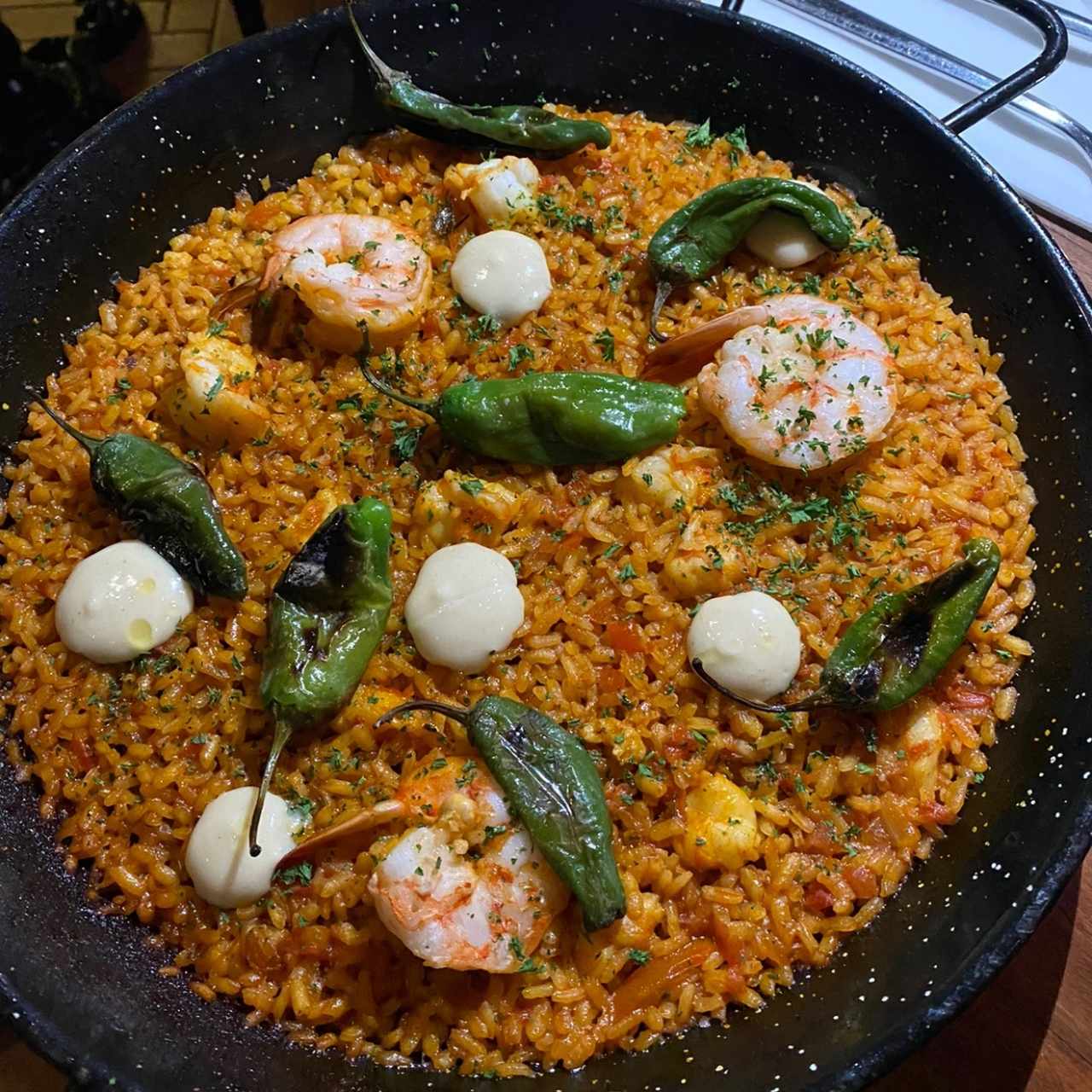 arroz con langostinos