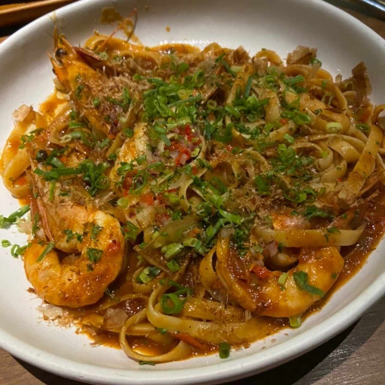 Linguini con Langostinos