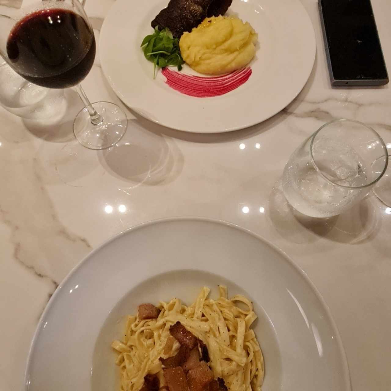 Carbonara Tradicional y Entraña