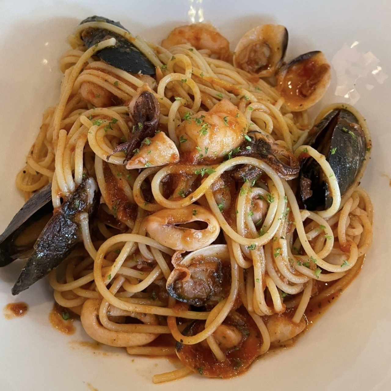 Pasta con mariscos