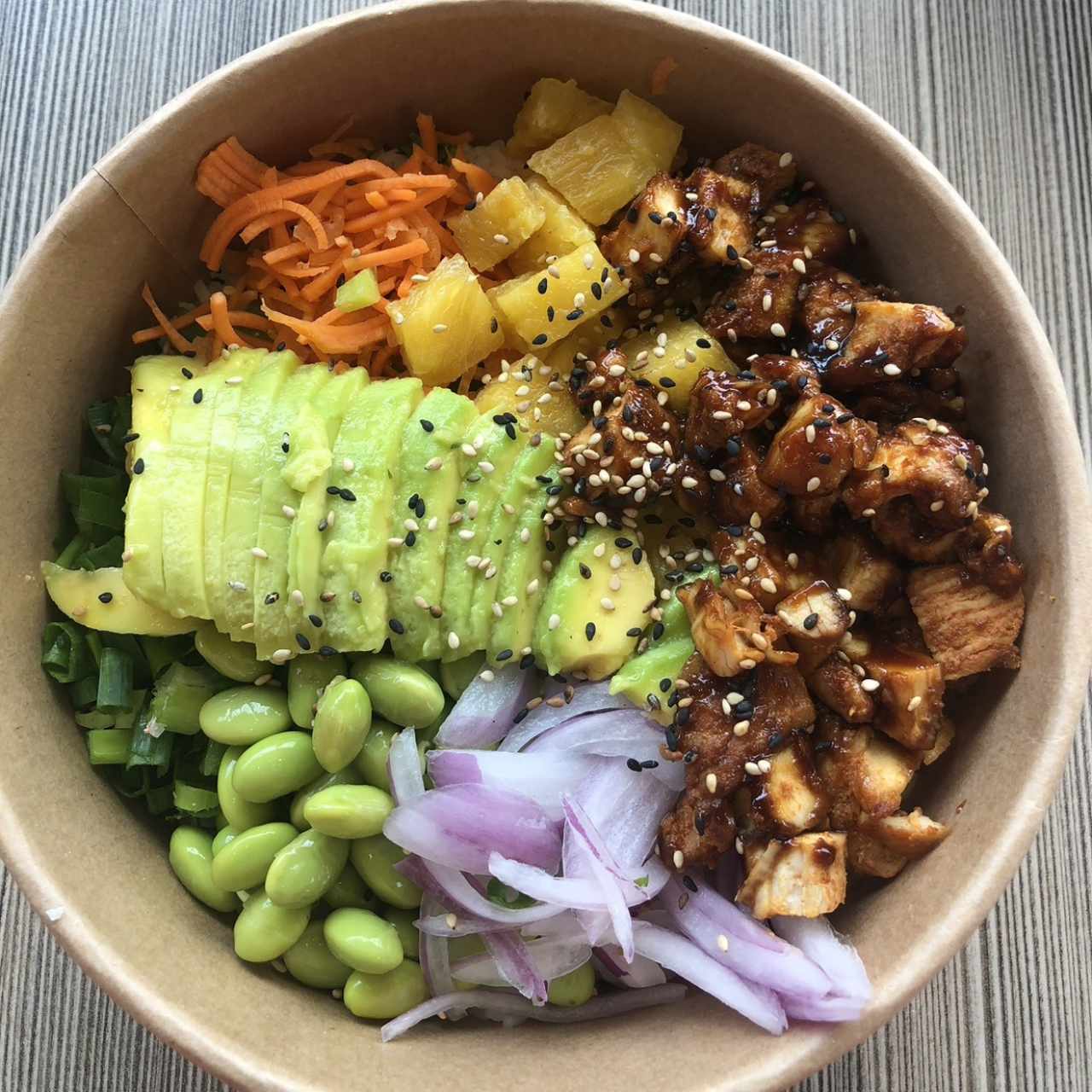 Poke bowls de pollo