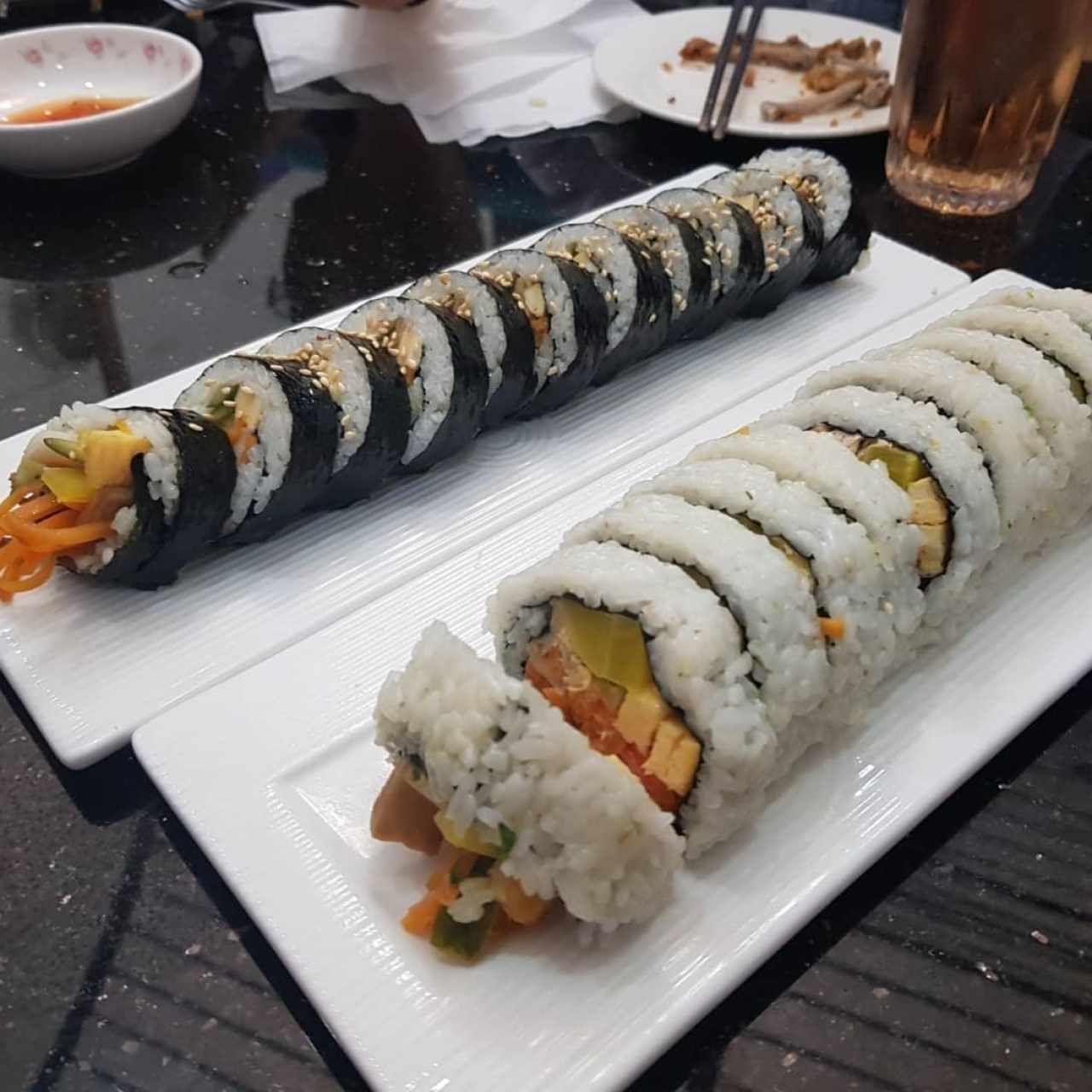 kimbap carne y tuna