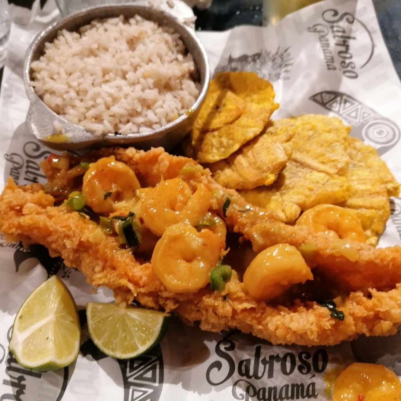 Filete con camarones