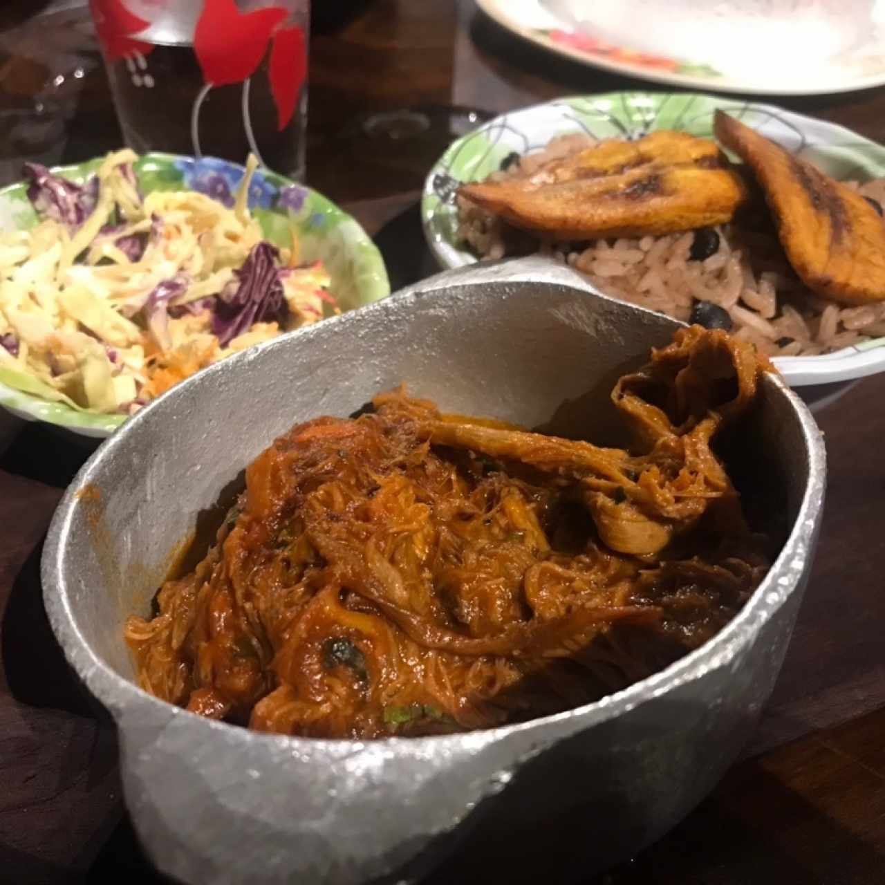 Ropa Vieja, Arroz con Guandú, Ensalada de Repollo, Tajada