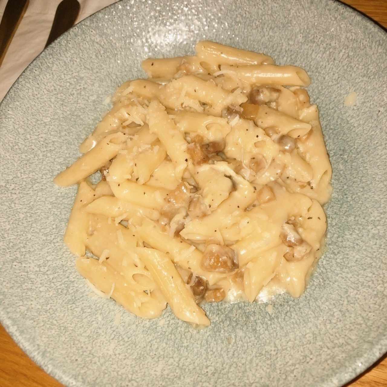 Penne guanciale carbonara