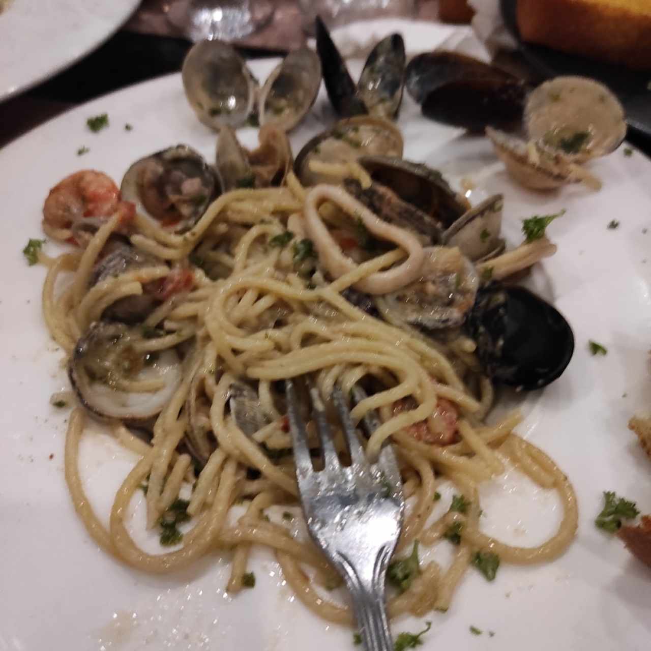 pasta con mariscos 